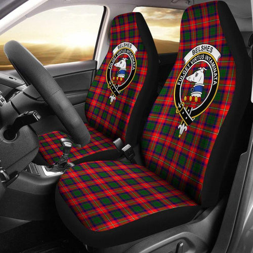 Belshes Tartan Car Seat Cover - Clan Badge 