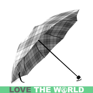 Douglas Grey Modern Tartan Foldable Umbrella W8 Umbrellas