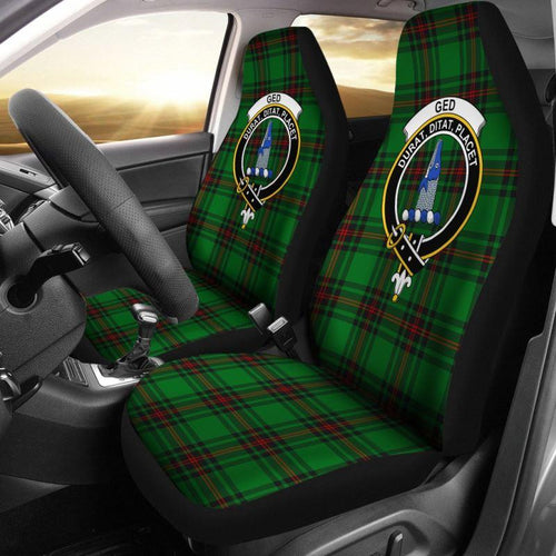 Ged Tartan Car Seat Cover - Clan Badge 