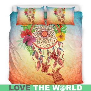 Hibiscus With Dreamcatcher Bedding Set H4 Bedding Set - Black / Queen/full Sets