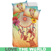 Load image into Gallery viewer, Hibiscus With Dreamcatcher Bedding Set H4 Bedding Set - Black / Queen/full Sets