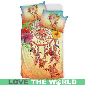 Hibiscus With Dreamcatcher Bedding Set H4 Bedding Set - Black / Queen/full Sets