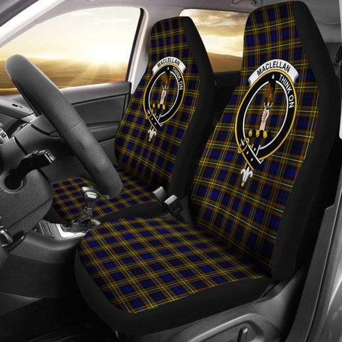 Maclellan Tartan Car Seat Cover - Clan Badge 