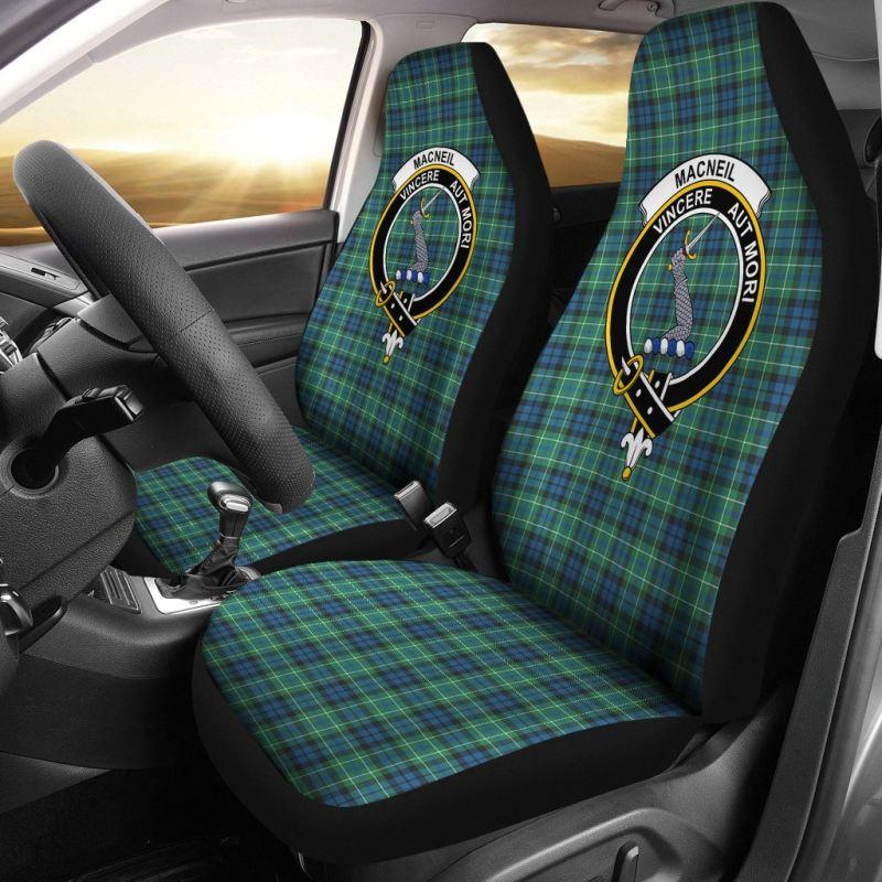 Macneil Of Colonsay Tartan Car Seat Cover - Clan Badge 