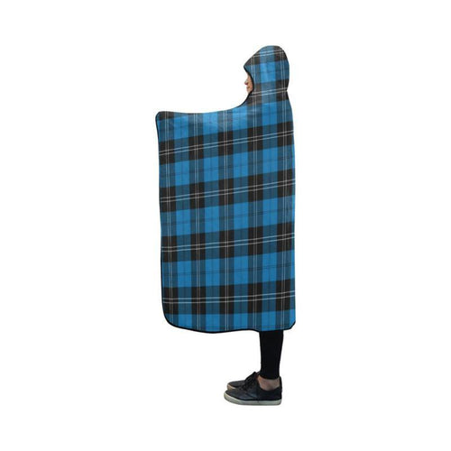 Ramsay Blue Ancient Tartan Hooded Blanket - M One Size / Hooded Blanket 50X40 Blankets