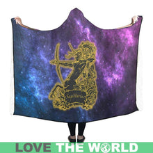 Load image into Gallery viewer, Sagittarius Zodiac Hooded Blanket - M One Size / Sagittarius Zodiac Hooded Blanket Hooded Blanket