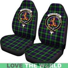 Load image into Gallery viewer, Sutherland Clan Badges Tartan Car Seat Cover Ha5