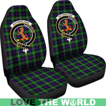 Load image into Gallery viewer, Sutherland Clan Badges Tartan Car Seat Cover Ha5